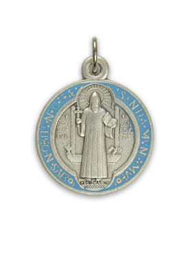 Médaille de Saint Benoit Métal Coloré - 2.1 cm (pic 2)