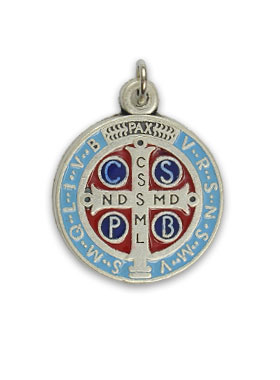 Médaille de Saint Benoit Métal Coloré - 2.1 cm (pic 3)