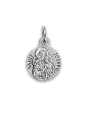 Médaille de Saint Joseph Argenté - 12 mm (pic 2)
