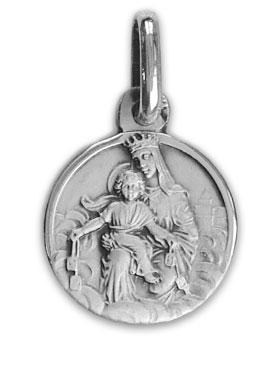 Médaille du Scapulaire en Argent Massif 925/1000 - 12 mm (pic 2)