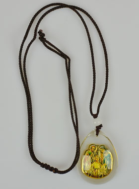 Médaille Goutte en Verre - Sainte Famille - sur Cordon (pic 1)