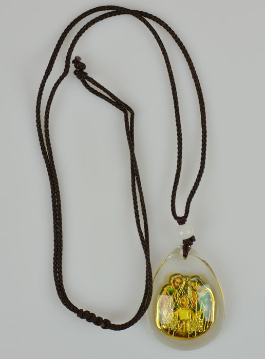 Médaille Goutte en Verre - Sainte Famille - sur Cordon (pic 2)