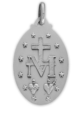 Médaille Miraculeuse en Argent 925/1000 - 9 mm (pic 3)