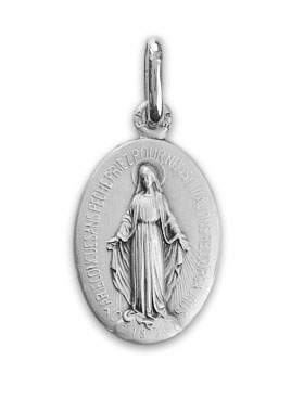 Médaille Miraculeuse en Argent Massif - 15 mm (pic 2)