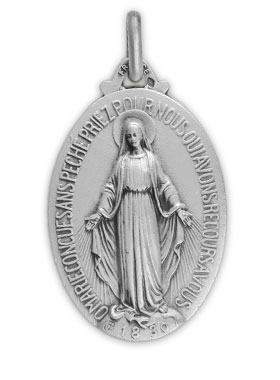 Médaille Miraculeuse en Argent Massif - 21 mm (pic 2)