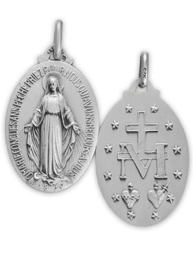 Médaille Miraculeuse en Argent Massif 925/1000 - 11 mm (pic 1)