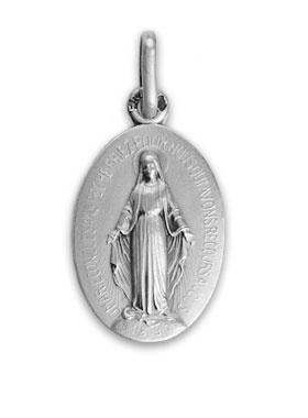 Médaille Miraculeuse en Argent Massif 925/1000 - 17 mm (pic 2)