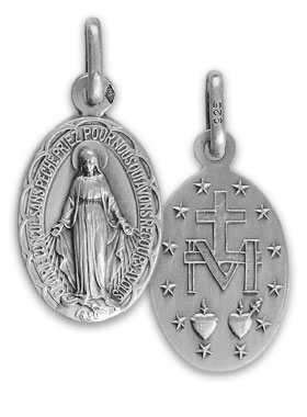 Médaille Miraculeuse Festonnée en Argent Massif - 16 mm (pic 1)