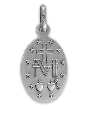 Médaille Miraculeuse Festonnée en Argent Massif - 16 mm (pic 3)