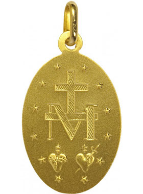 Médaille Miraculeuse Festonnée Or 18 Carats - 13 mm (pic 2)