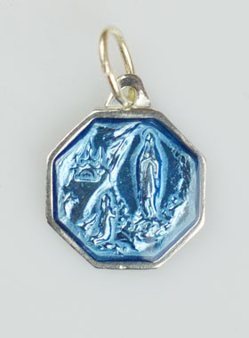 Médaille Notre Dame de Lourdes 11mm - Parme (pic 1)