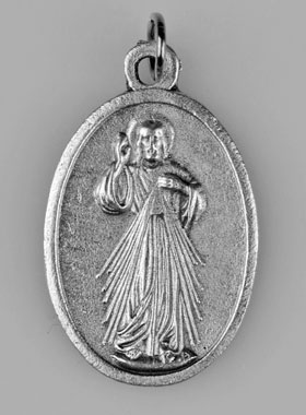 Médaille Religieuse Jésus-Christ Miséricordieux Argentée (pic 1)