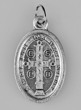 Médaille Religieuse Saint Benoît Argentée (pic 2)