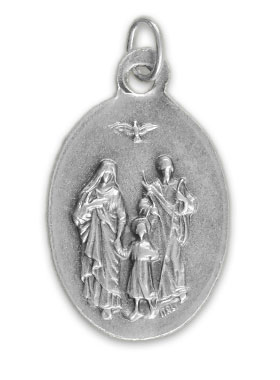 Médaille Religieuse Sainte Famille Argentée - 20 mm (pic 1)