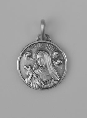 Médaille Sainte Rita en Argent Massif - 16mm (pic 1)