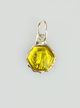 Médaille Vierge Marie 8mm - Jaune (pic 1)