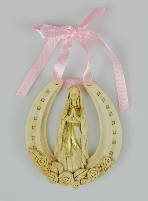 Médaillon de Berceau Fille - Notre Dame de Lourdes (pic 2)