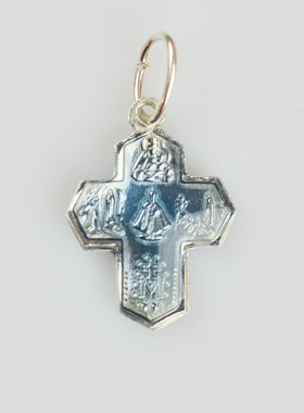Pendentif Croix des Saints 11mm - Parme (pic 1)
