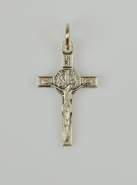Pendentif Croix Saint Benoit en Métal - 2.5cm (pic 1)