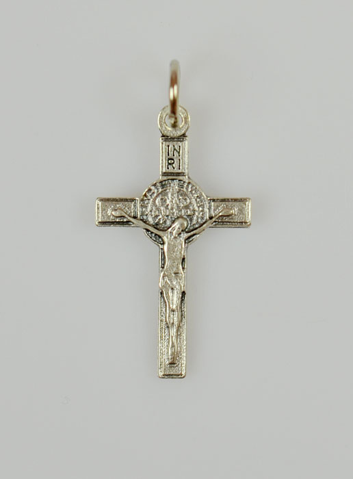Pendentif Croix Saint Benoit en Métal - 2.5cm (pic 2)