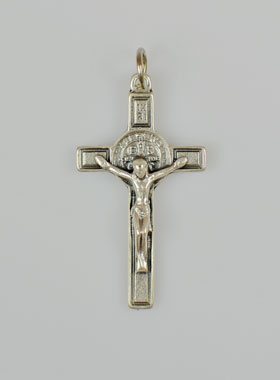 Pendentif Croix Saint Benoit en Métal - 3.5cm (pic 1)