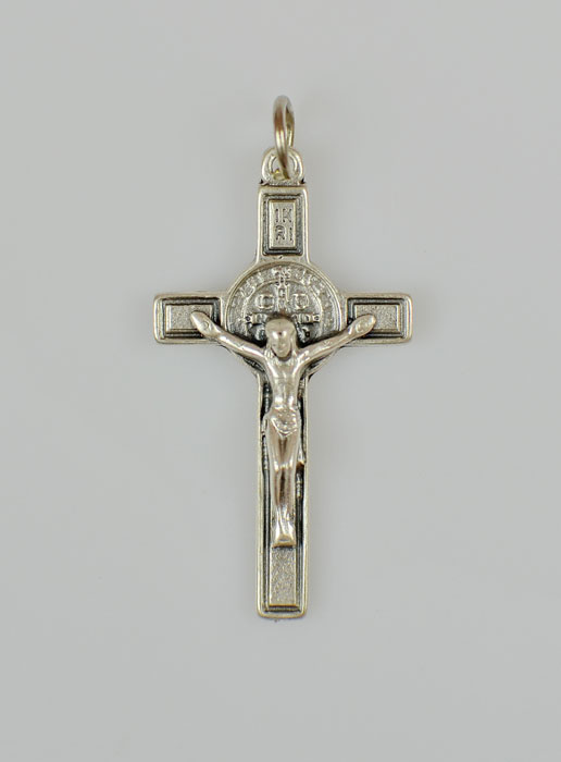 Pendentif Croix Saint Benoit en Métal - 3.5cm (pic 2)