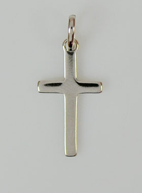 Pendentif Croix Simple en Argent 18mm (pic 1)