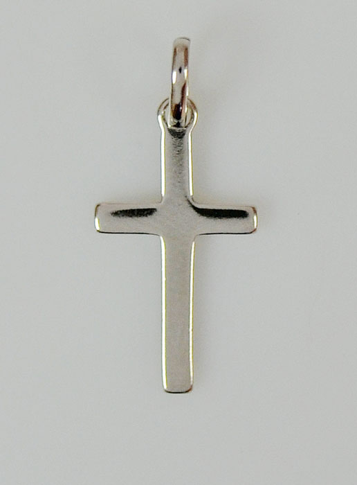 Pendentif Croix Simple en Argent 18mm (pic 2)