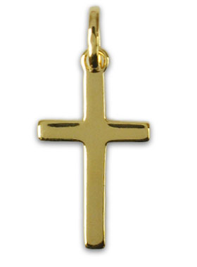 Pendentif Petite Croix en Plaqué Or 18 Carats (pic 1)