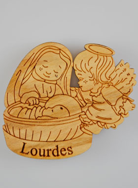 Plaque Auto Enfant Ange et Vierge Marie au Berceau (pic 1)
