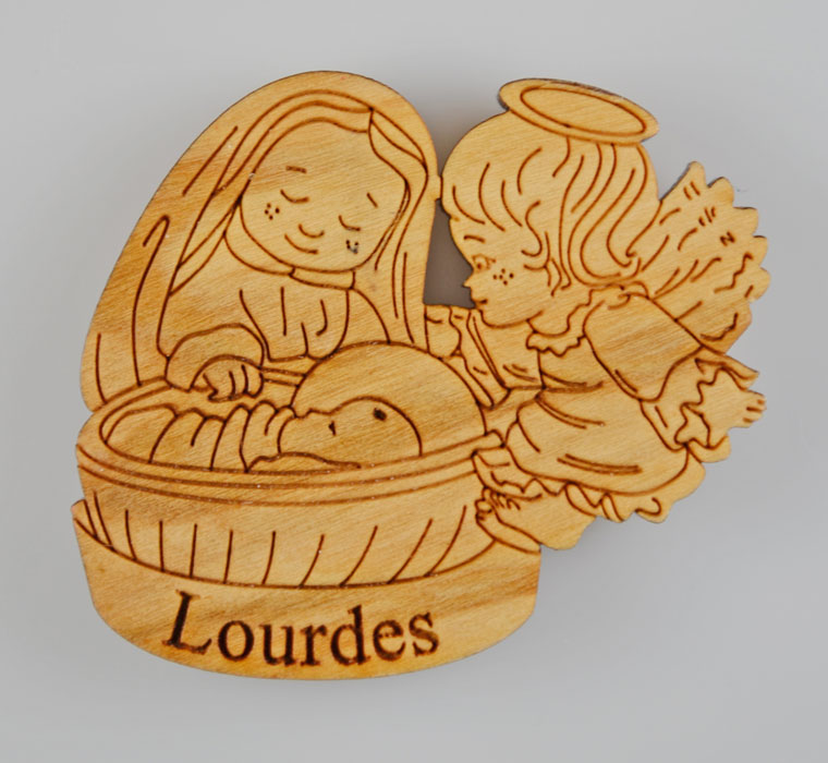 Plaque Auto Enfant Ange et Vierge Marie au Berceau (pic 2)