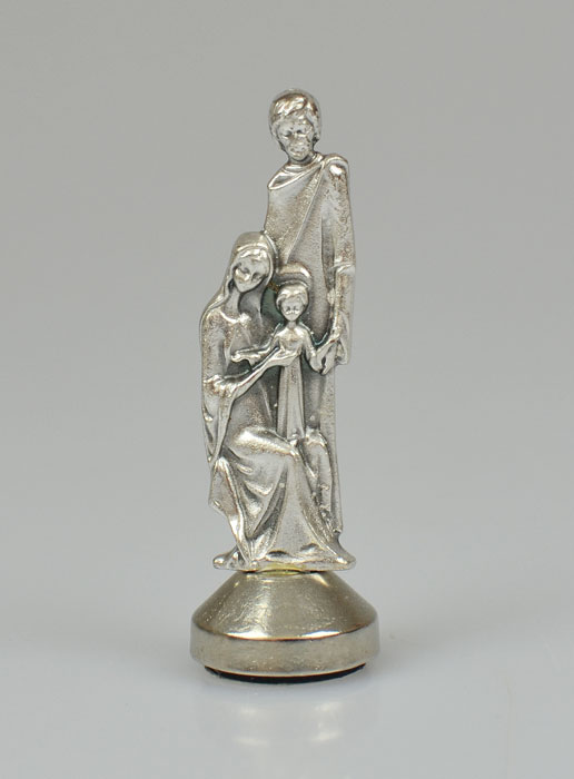 Plaque Auto Statue Sainte Famille - 6 cm (pic 2)