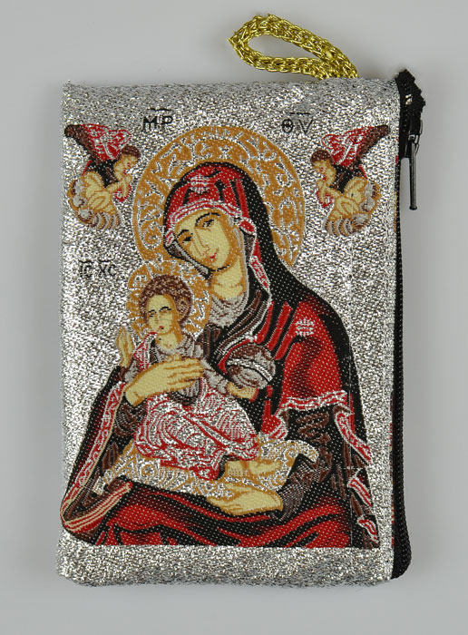 Pochette à Chapelet Vierge du Perpétuel Secours en Tissu (pic 2)