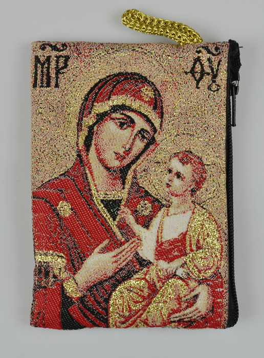 Pochette à Chapelet Vierge Marie Porte du Ciel en Tissu (pic 2)