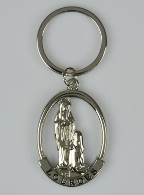 Porte-Clés Ajouré Notre Dame de Lourdes - 4 cm (pic 1)