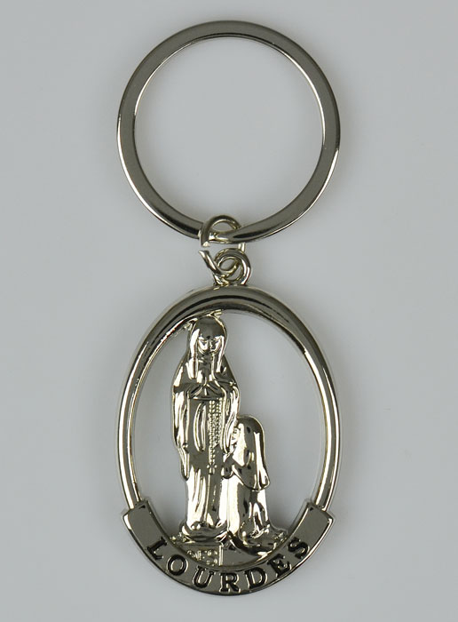 Porte-Clés Ajouré Notre Dame de Lourdes - 4 cm (pic 2)