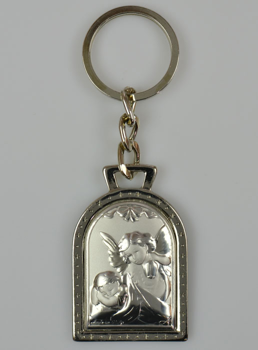 Porte-Clés Ange-Gardien au Berceau - Argent Massif - 5 cm (pic 2)