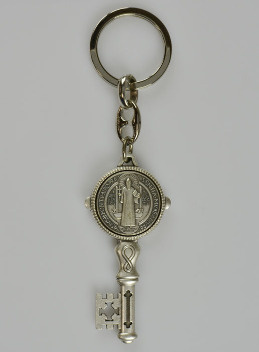 Porte-Clés Clés de Saint Benoît avec Médaille - 6 cm (pic 3)