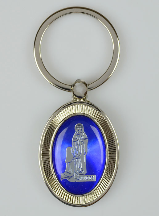 Porte-Clés de Notre Dame de Lourdes - Ovale XXL (pic 2)