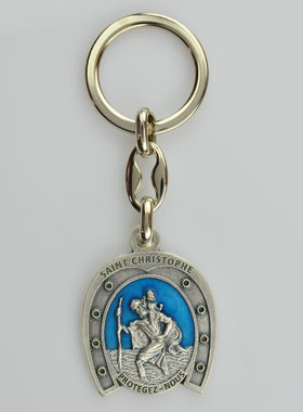 Porte-Clés de Saint Christophe - Fer à Cheval - 3.5 cm (pic 1)