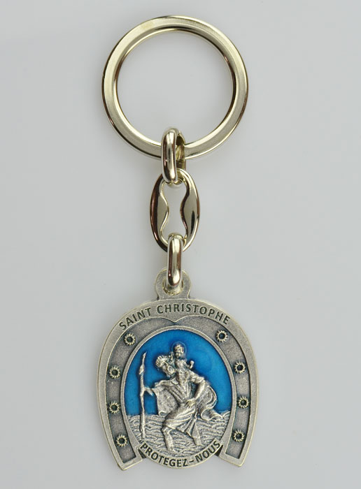 Porte-Clés de Saint Christophe - Fer à Cheval - 3.5 cm (pic 2)
