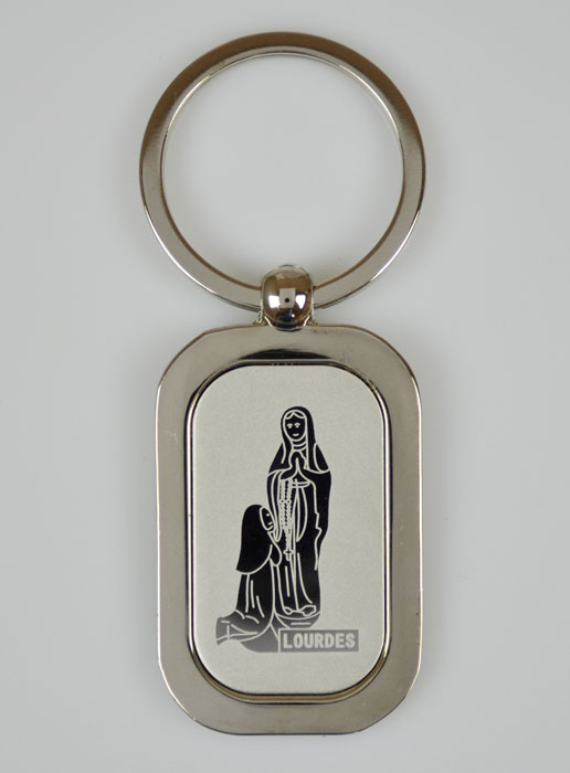 Porte-Clés Laser Notre Dame de Lourdes - 4.5cm (pic 2)