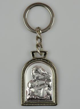 Porte-Clés Notre Dame de la Maternité - Argent Massif - 5 cm (pic 1)