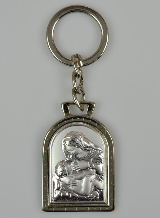 Porte-Clés Notre Dame de la Maternité - Argent Massif - 5 cm (pic 2)
