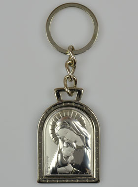 Porte-Clés Notre Dame de Tendresse - Argent Massif - 5 cm (pic 1)