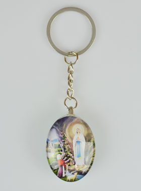 Porte-Clés Notre Dame Souvenir de Lourdes - 25 mm (pic 1)