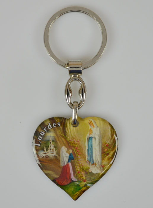 Porte-Clés Religieux Coeur Notre Dame de Lourdes - 3.5cm (pic 2)