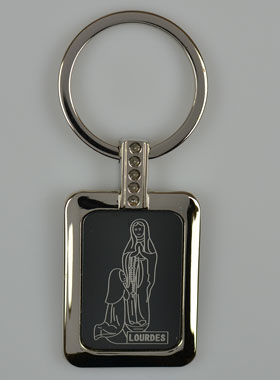 Porte clés Résine Noire de Lourdes (pic 1)