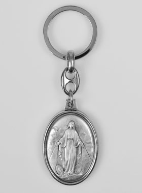 Porte-Clés Vierge Miraculeuse - Médaille Miraculeuse - 40 mm (pic 1)