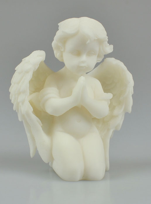 Statue Ange-gardien Protecteur en prière en Albâtre - 9 cm (pic 2)